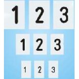 Zahlenschablonen, 5mm Schrifthöhe, Zahl oder Buchstabe einzeln